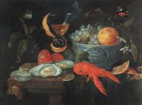 Kessel, Jan van - Still Life with Fruit and Shellfish